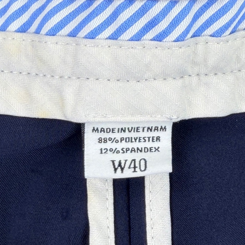 FJ FootJoy Performance Golf Shorts Men 40 Navy Blue Spandex Stretch Chino 8" - Picture 5 of 11